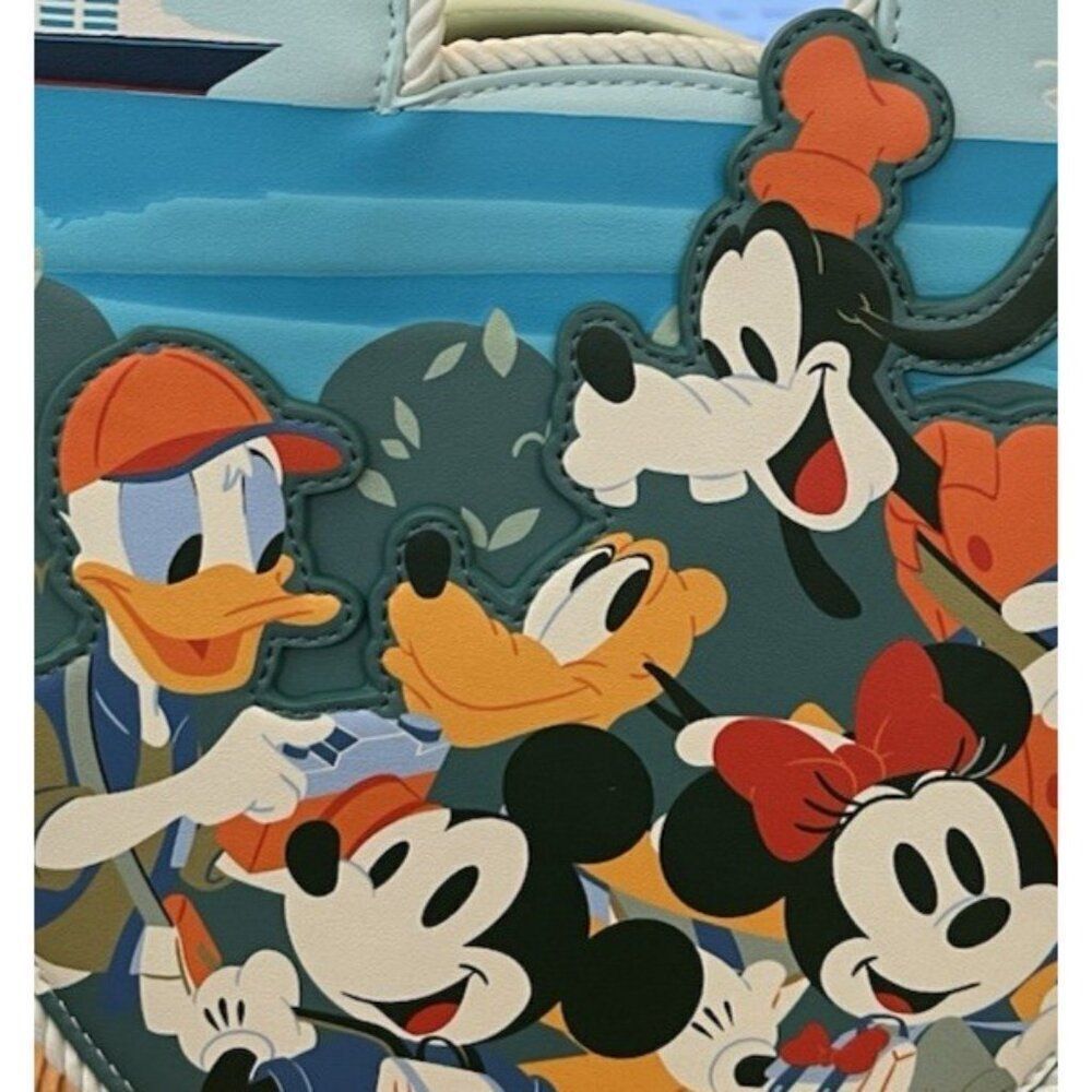 Loungefly Disney Cruise Line Ship Mickey Crossbody Teal Purse Bag NWT Australia - Picture 2 of 5